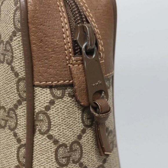 GUCCI GG Supreme Web Sherry Line Clutch Bag PVC Beige 89 01 002 Auth BA2470 - Picture 4 of 16